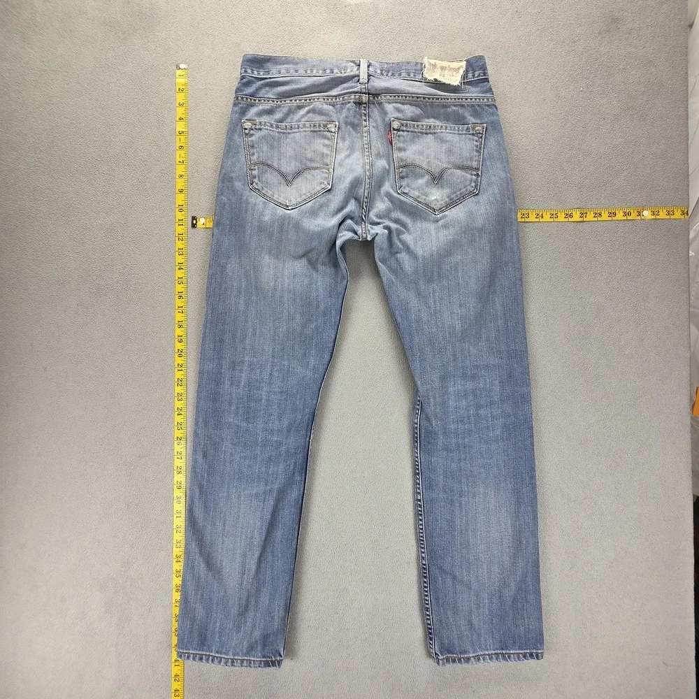 Vintage Levis 504 Jeans Mens 32x32 Blue Straight Engineered Whiskers Zip‎ Fly